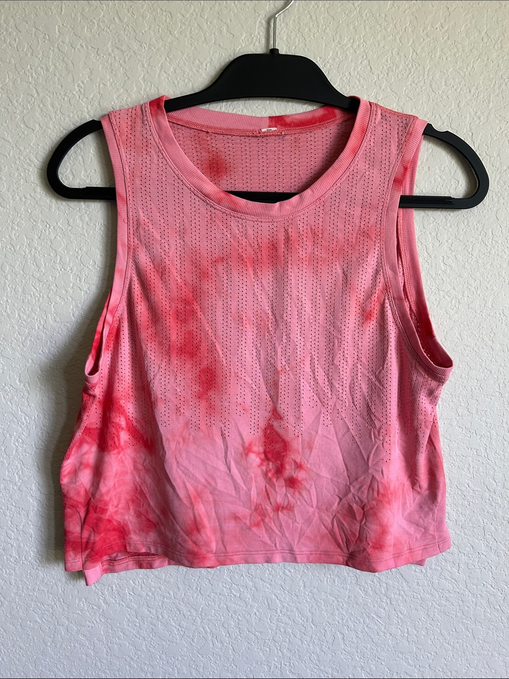 lululemon athletica Pink Tie-Dye Perforated Active Tank Top
